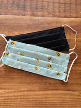 Load image into Gallery viewer, Face Mask  Black and Bee - Reusable &amp; Washable