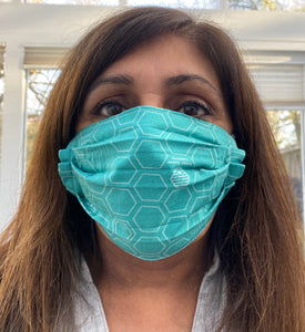 Face Mask  Black and Honeycomb - Reusable & Washable